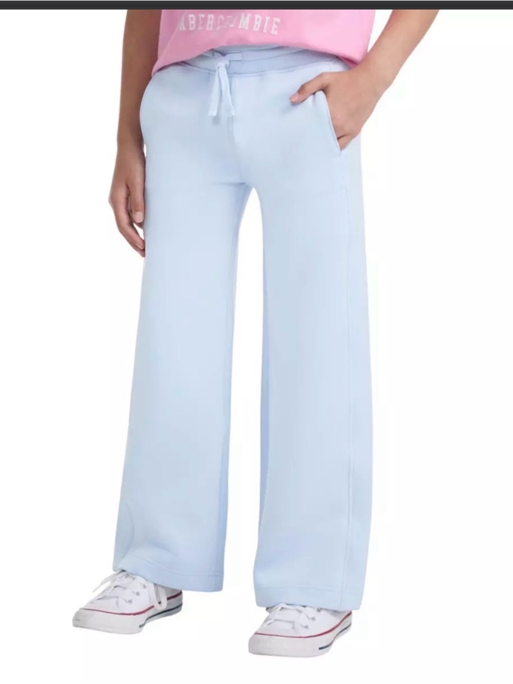 abercrombie kids Light Blue Cozy Drawstring Sweatpants